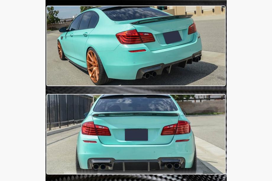 BMW serija 5 F10/F11 2010–2016 Difuzor zadnjega odbijača Carbon V2 (za M5) Fotografija 2