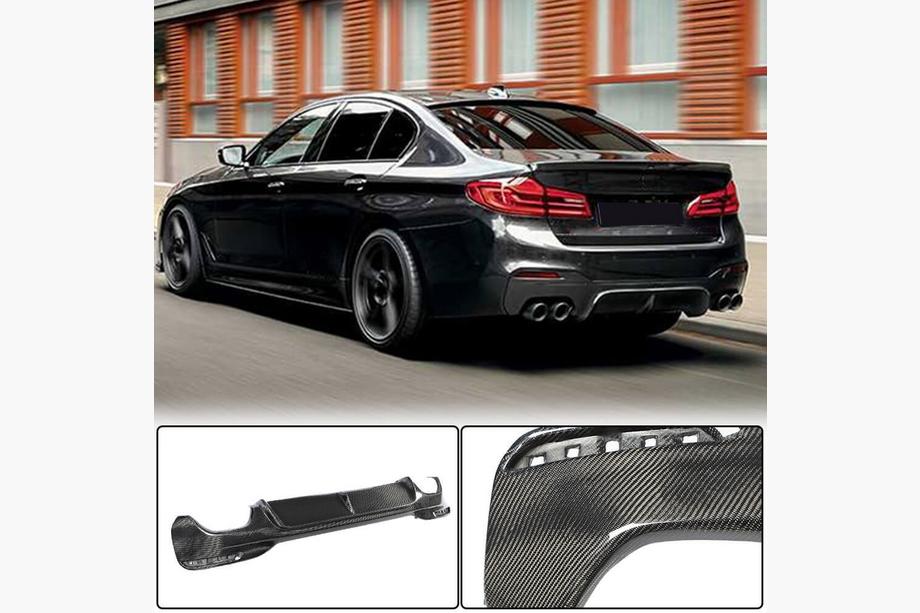 BMW serija 5 G30/G31 2017–2023 Difuzor zadnjega odbijača V3 (za M-Sport/M5 F90, karbon) Image