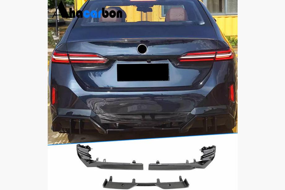 BMW 5/i5 serija G60/G60E/G61 2023– Difuzor zadnjega odbijača (za M-Sport, karbon) Fotografija 1