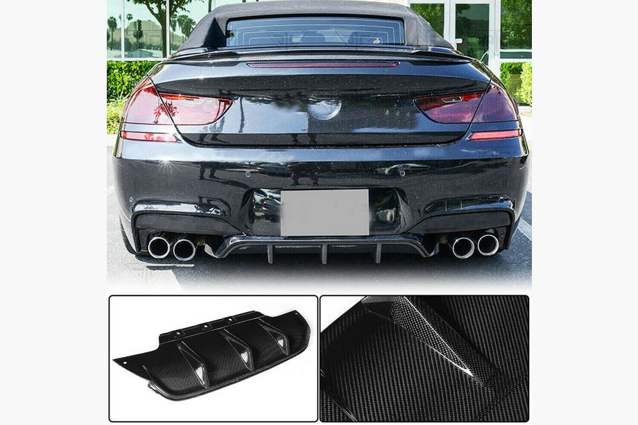 BMW serija 6 F12/F13/F06 2011–2018 Difuzor zadnjega odbijača V2 (za M6, karbon) Image