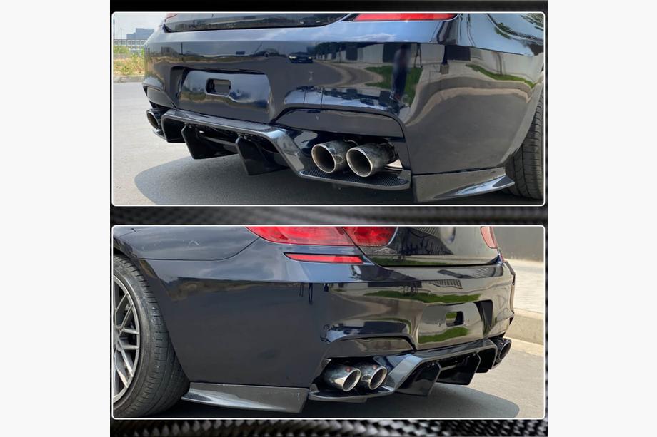 BMW serija 6 F12/F13/F06 2011–2018 Difuzor zadnjega odbijača FRP V6 (za M6) Fotografija 4
