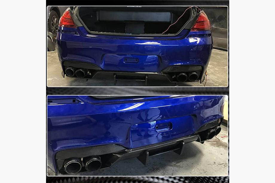 BMW serija 6 F12/F13/F06 2011–2018 Difuzor zadnjega odbijača FRP V6 (za M6) Fotografija 5