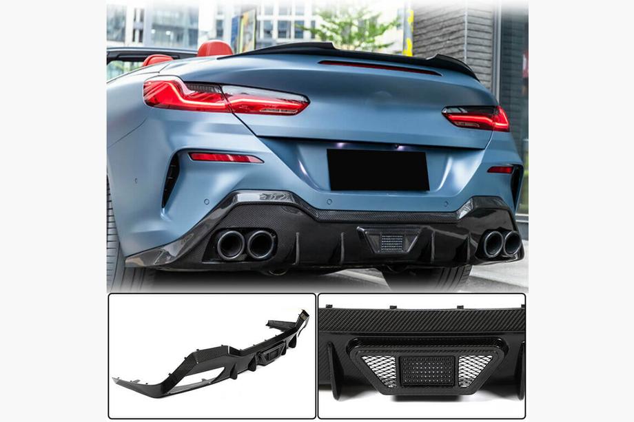 BMW serija 8 G14/G15/G16 2018– Difuzor zadnjega odbijača V1 (za G14/G15 M-Sport, karbon) Image