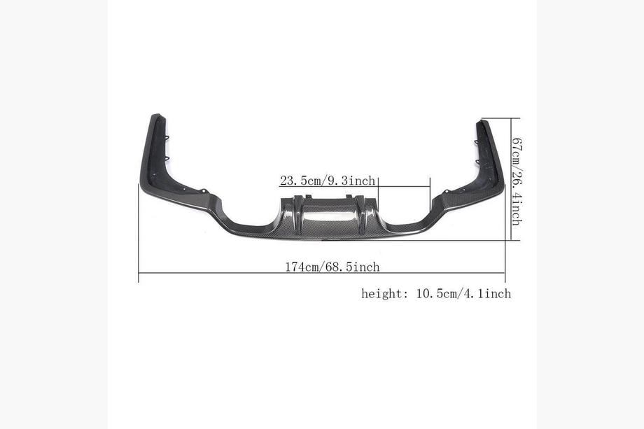 BMW serija 4 F32/F33/F36 2012–2020 Difuzor zadnjega odbijača V3 (za F82/F83, karbon) Fotografija 7