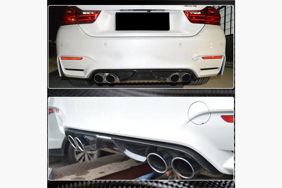BMW serija 4 F32/F33/F36 2012–2020 Difuzor zadnjega odbijača V7 (za F82/F83, karbon) Fotografija 3