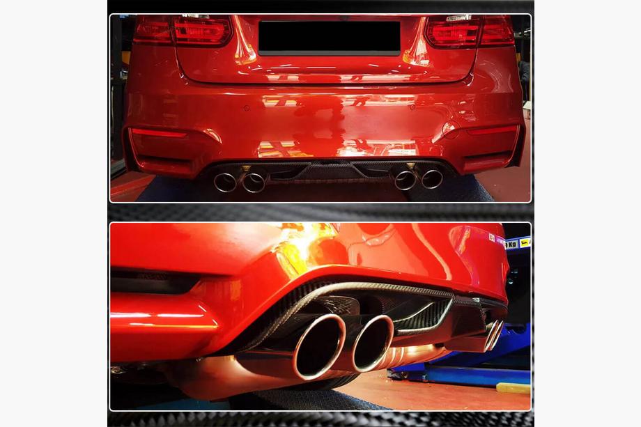 BMW serija 4 F32/F33/F36 2012–2020 Difuzor zadnjega odbijača V7 (za F82/F83, karbon) Fotografija 4