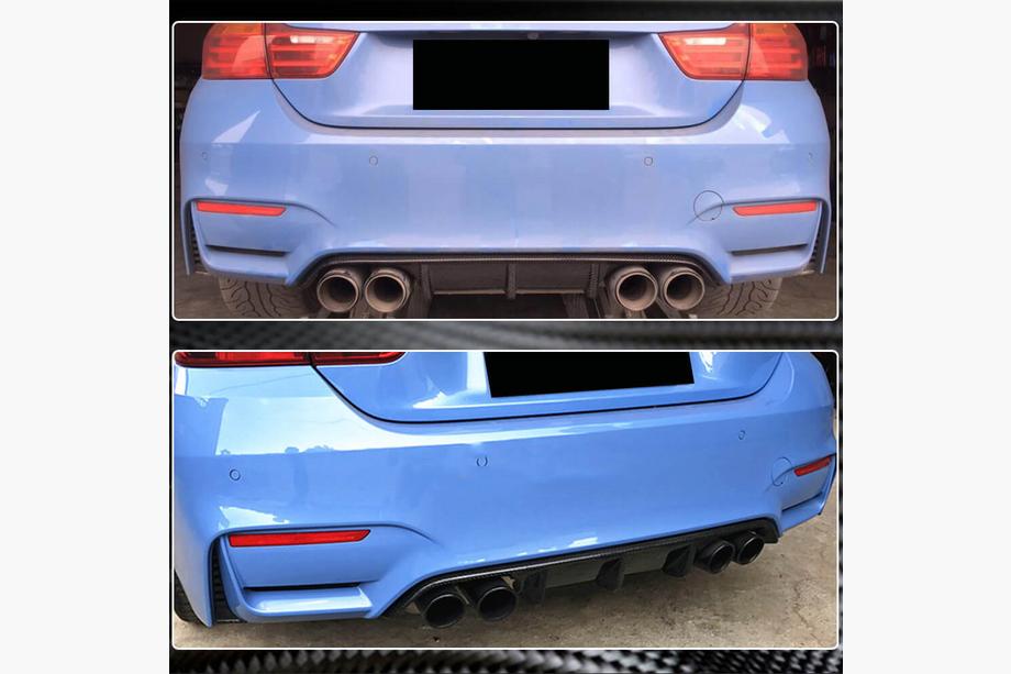 BMW serija 4 F32/F33/F36 2012–2020 Difuzor zadnjega odbijača Carbon V11 (za F82/F83) Fotografija 5