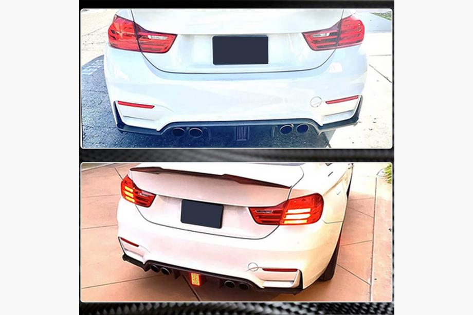 BMW serija 4 F32/F33/F36 2012–2020 Difuzor zadnjega odbijača V12 (za F82/F83, karbon) Fotografija 3