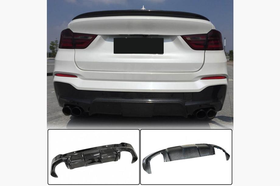BMW X4 F26 2014–2018 Difuzor zadnjega odbijača (za M-Sport, karbon) Image