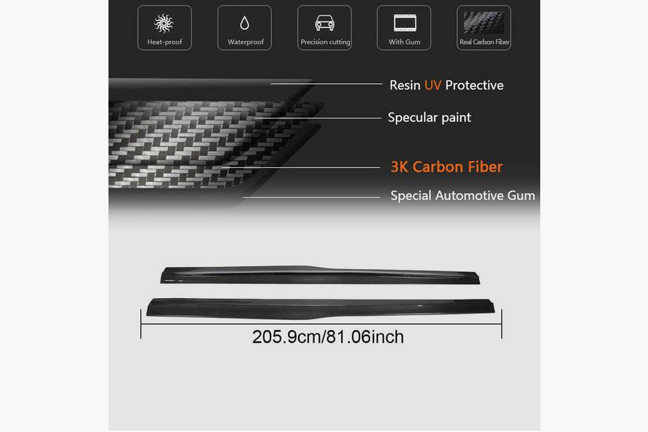 BMW serija 3 F30/F31 2012–2019 Obloge pragov V2 (za M3 prage, karbon) Fotografija 5