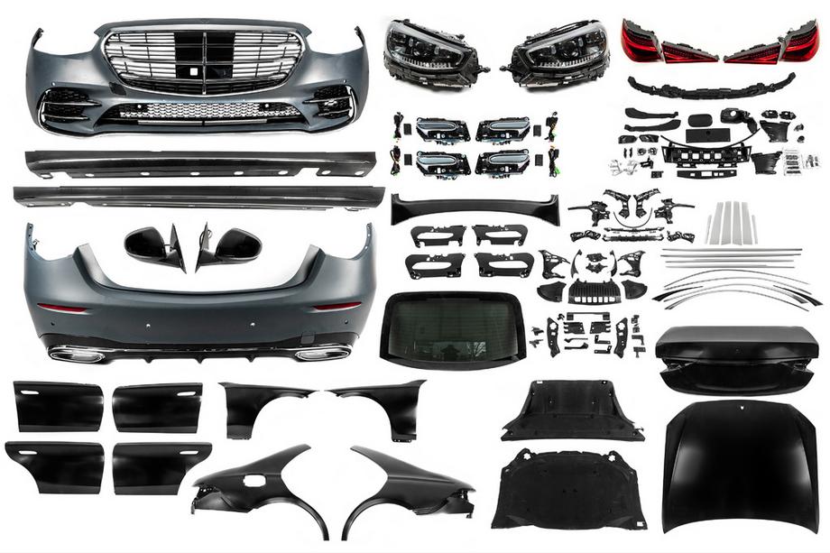 Mercedes S-class W221 2005–2013 Facelift komplet za W223 AMG Line (z vratnimi kljukami in vložki) Fotografija 1