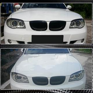 Trepalnice za žaromete (karbon) BMW serija 1 E81/E82/E87/E88 2004–2011 fotografija 4