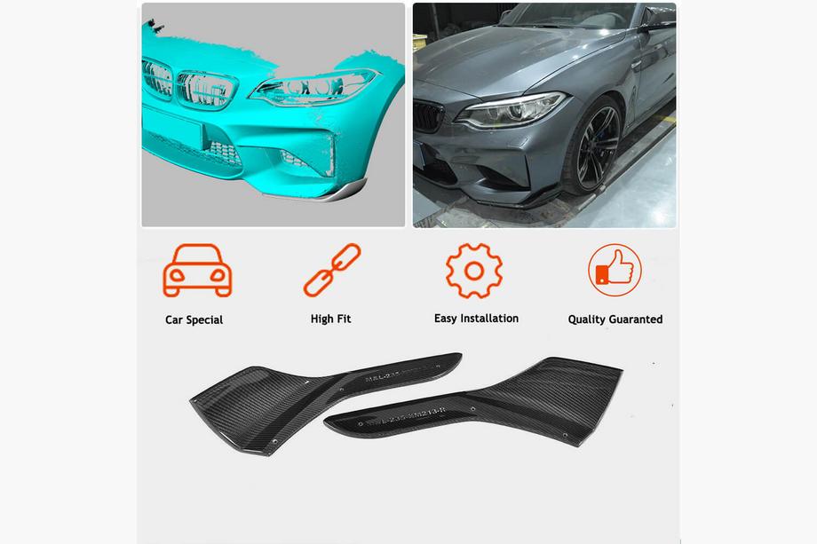 BMW serija 2 F22/F23 2014–2021 Flapi za sprednji odbijač Flap (za F87 M2/M2C, karbon) Fotografija 2