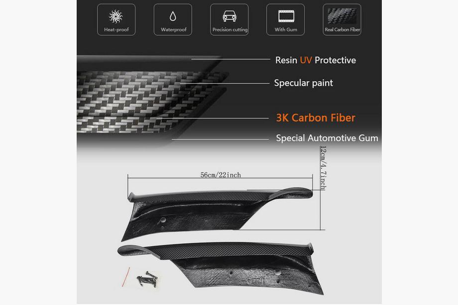BMW serija 3 E90/E91 2005–2011 Nastavki sprednjega odbijača Flap (za E90 2005-2008 M-Sport, karbon) Fotografija 5