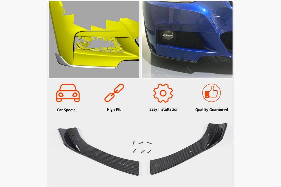 BMW serija 3 F30/F31 2012–2019 Dodatki za sprednji odbijač Flap FRP V2 (za M-Sport) Fotografija 3