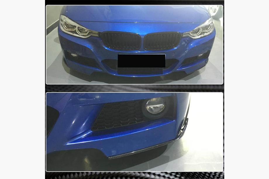 BMW serija 3 F30/F31 2012–2019 Dodatki za sprednji odbijač Flap FRP V2 (za M-Sport) Fotografija 5