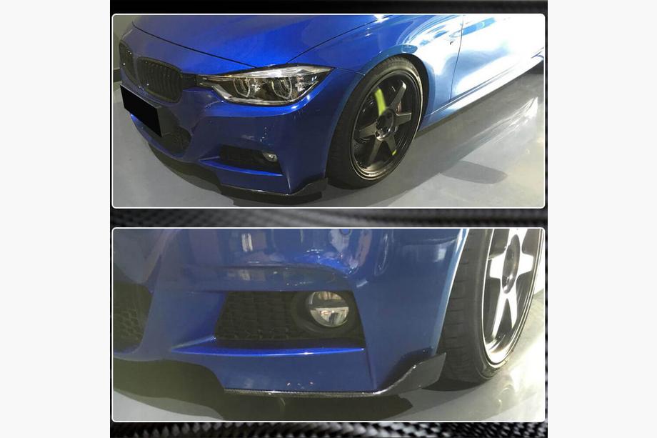 BMW serija 3 F30/F31 2012–2019 Dodatki za sprednji odbijač Flap FRP V2 (za M-Sport) Fotografija 6