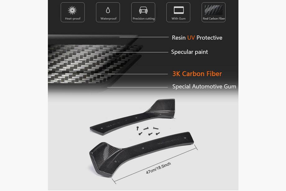 BMW serija 3 F30/F31 2012–2019 Dodatki za sprednji odbijač Flap FRP V2 (za M-Sport) Fotografija 7