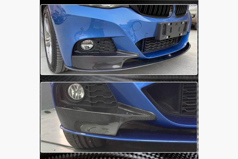 BMW serija 3 F34 2013–2020 Flapi za sprednji odbijač (za M-Sport, karbon) Fotografija 3