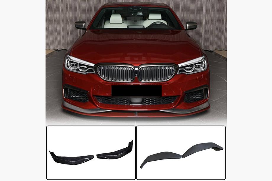 BMW serija 5 G30/G31 2017–2023 Sprednji lip odbijača Flap V3 (za M-Sport 2017-2020, karbon) Image