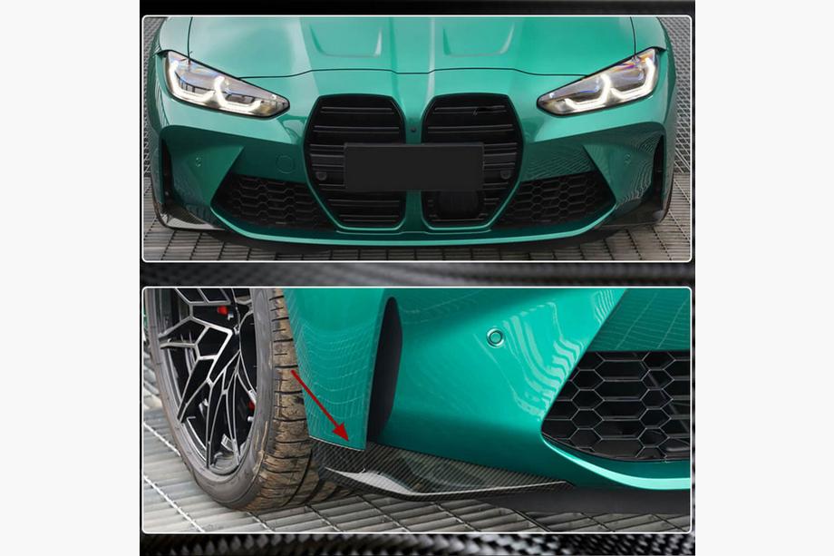 BMW serija 4 G22/23/26 2020– Dodatki za sprednji odbijač Flap (za G82/G83, karbon) Fotografija 2