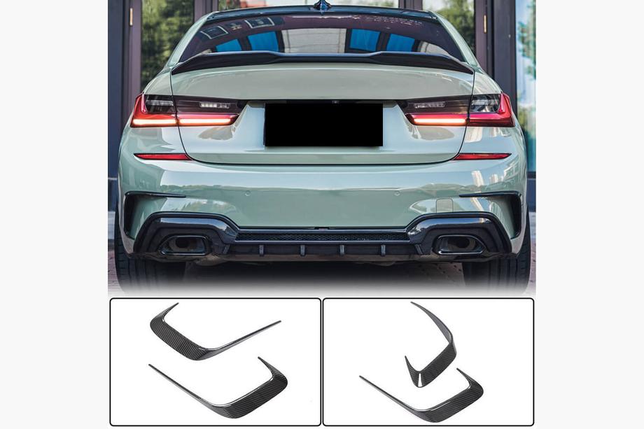 BMW serija 3 G20/G21 2018– Flapi za zadnji odbijač Flap (za M-Sport 2018-2022, karbon) Fotografija 2