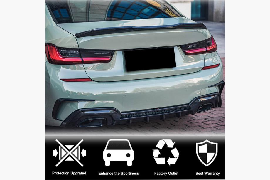 BMW serija 3 G20/G21 2018– Flapi za zadnji odbijač Flap (za M-Sport 2018-2022, karbon) Fotografija 4