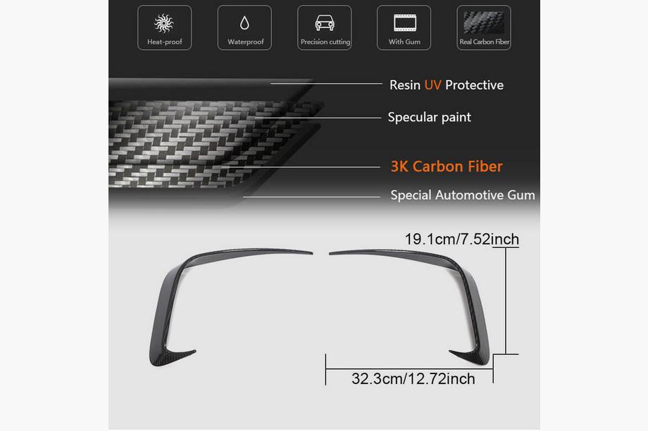 BMW serija 3 G20/G21 2018– Flapi za zadnji odbijač Flap (za M-Sport 2018-2022, karbon) Fotografija 7