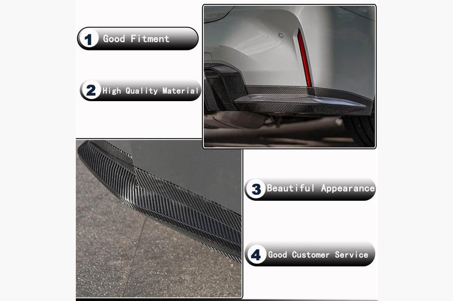 BMW serija 3 G20/G21 2018– Dodatki za zadnji odbijač Flap V3 (za G80, karbon) Fotografija 3