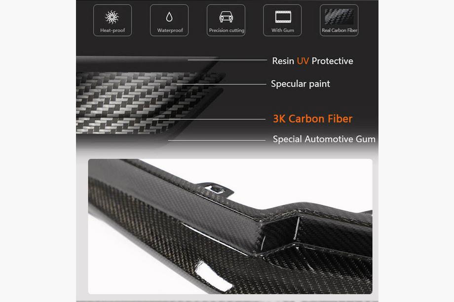 BMW serija 3 G20/G21 2018– Dodatki za zadnji odbijač Flap V3 (za G80, karbon) Fotografija 5