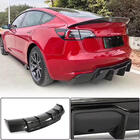Tesla Model 3 2017– Difuzor zadnjega odbijača V2 (2017-2023, Karbon) fotografija 1