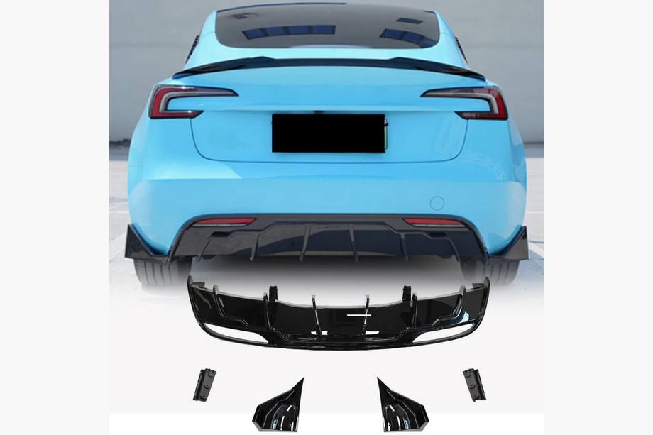 Tesla Model 3 2017– Difuzor zadnjega odbijača ABS V6 Image