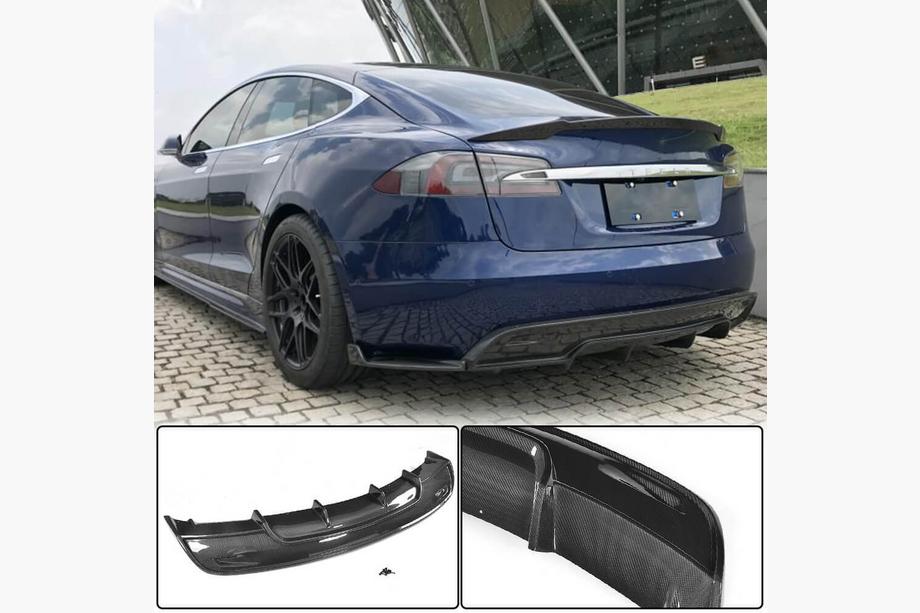 Tesla Model S 2012– Difuzor zadnjega odbijača V2 (2016-2021, Karbon) Image