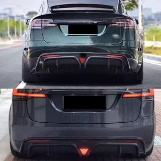 Difuzor zadnjega odbijača (za Plaid 2021-2025, karbon) Tesla Model X 2015– fotografija 2