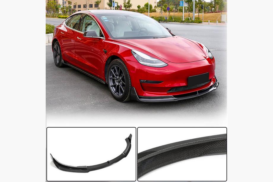 Tesla Model 3 2017– Lip spojler sprednjega odbijača Lip V1 (2017-2023, karbon) Image