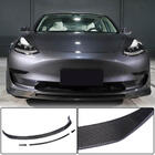 Tesla Model 3 2017– Lip spojler sprednjega odbijača Lip V2 (2017-2023, karbon) fotografija 1