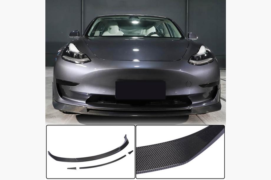 Tesla Model 3 2017– Lip spojler sprednjega odbijača Lip V2 (2017-2023, karbon) Image