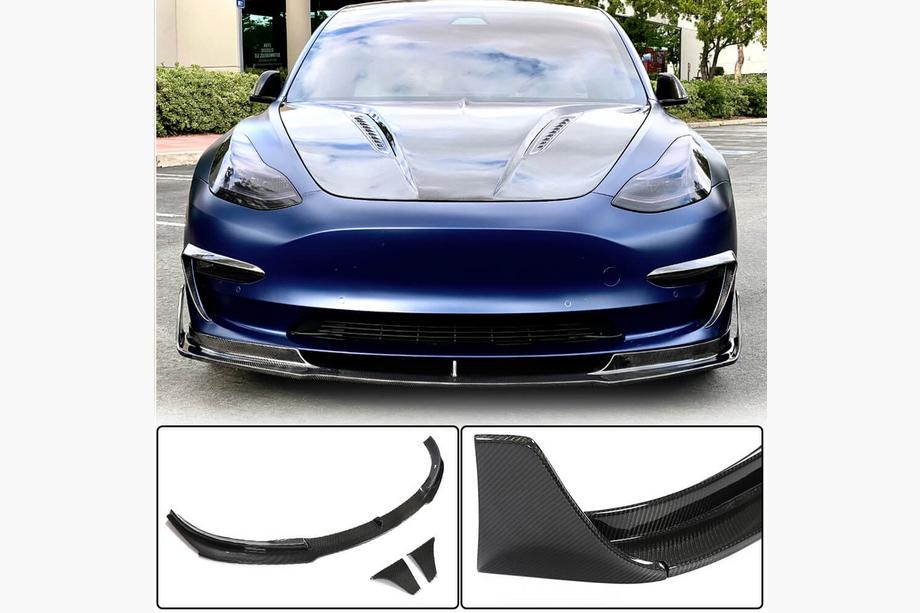Tesla Model 3 2017– Lip spojler sprednjega odbijača Lip V3 (2017-2023, karbon) Image