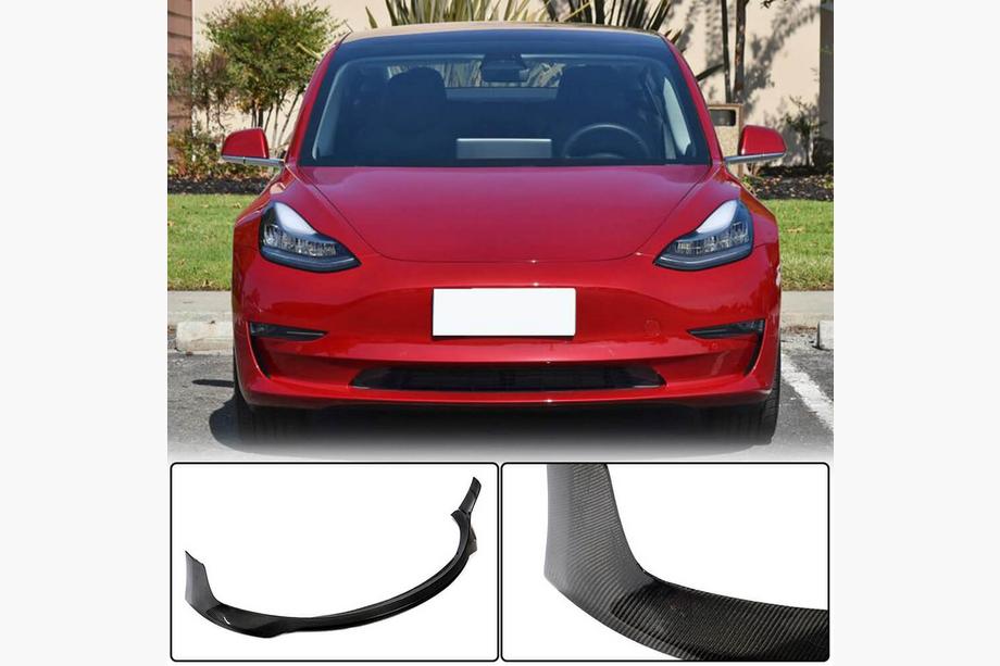 Tesla Model 3 2017– Lip spojler sprednjega odbijača Lip V4 (2017-2023, karbon) Image