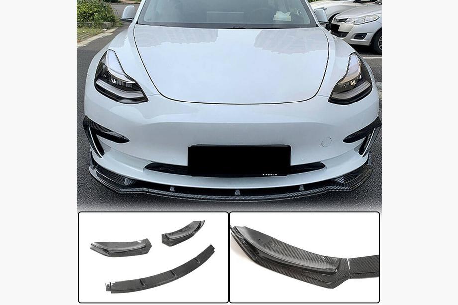 Tesla Model 3 2017– Lip spojler sprednjega odbijača Lip V5 (2017-2023, Carbon) Image