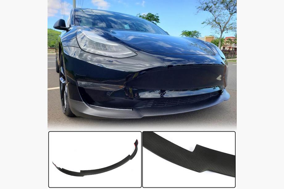 Tesla Model 3 2017– Sprednji lip spojler odbijača Lip V6 (2017-2023, karbon) Image
