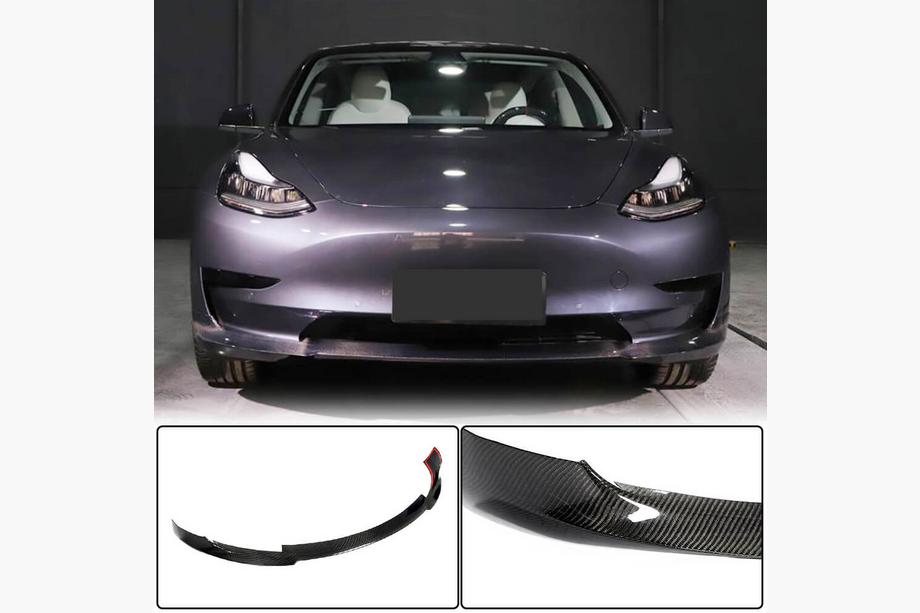 Tesla Model 3 2017– Sprednji lip spojler odbijača Lip V7 (2017-2023, karbon) Image
