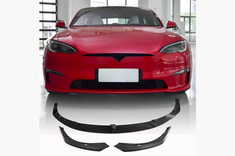 Tesla Model S 2012– Lip spojler sprednjega odbijača Lip V2 (2021+, Karbon) Image