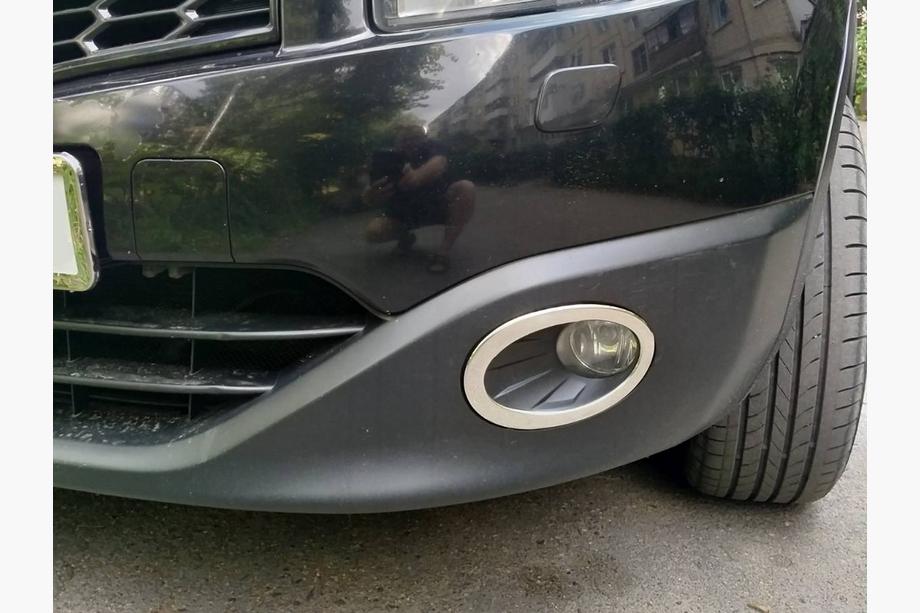 Nissan Qashqai 2010–2014 Zunanja obroba meglenk (2 kosa, nerjavno jeklo) Image