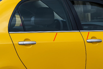 Toyota Corolla 2002–2007 Zunanje obrobe stekel (4 kosi, nerjaveče jeklo) fotografija 1
