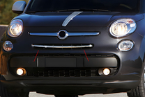 Fiat 500/500L 2013–2022 Okrasne letvice za masko (popstar, nerjavno jeklo) fotografija 8