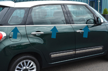 Fiat 500/500L 2013–2022 Okenske letvice (6 kos, nerjaveče jeklo) fotografija 2