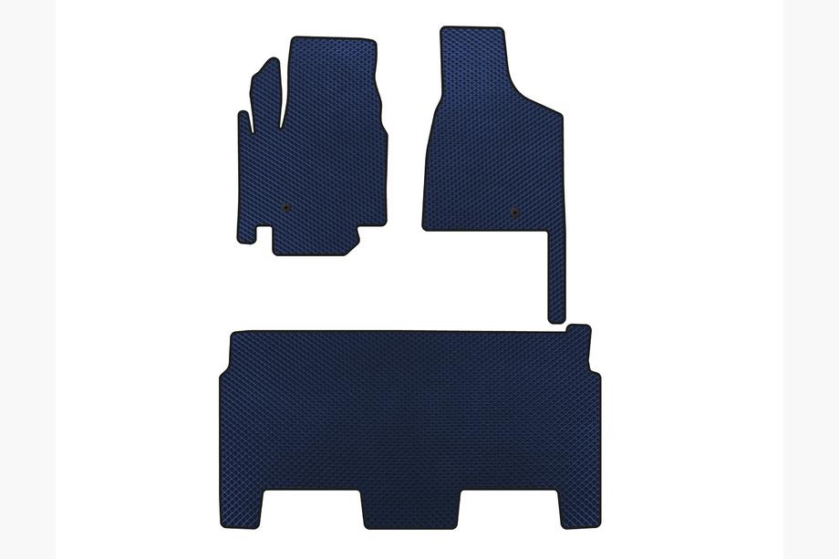 Dodge Grand Caravan V 2008–2020 EVA preproge za kabino (2008-2020, 2 vrsti, 8-sedežni/Stopnja opreme SXT, modre) Image