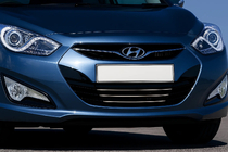 Hyundai I-40 2011–2019 Okrasne letvice za masko (3 kosi, nerjaveče jeklo) fotografija 1