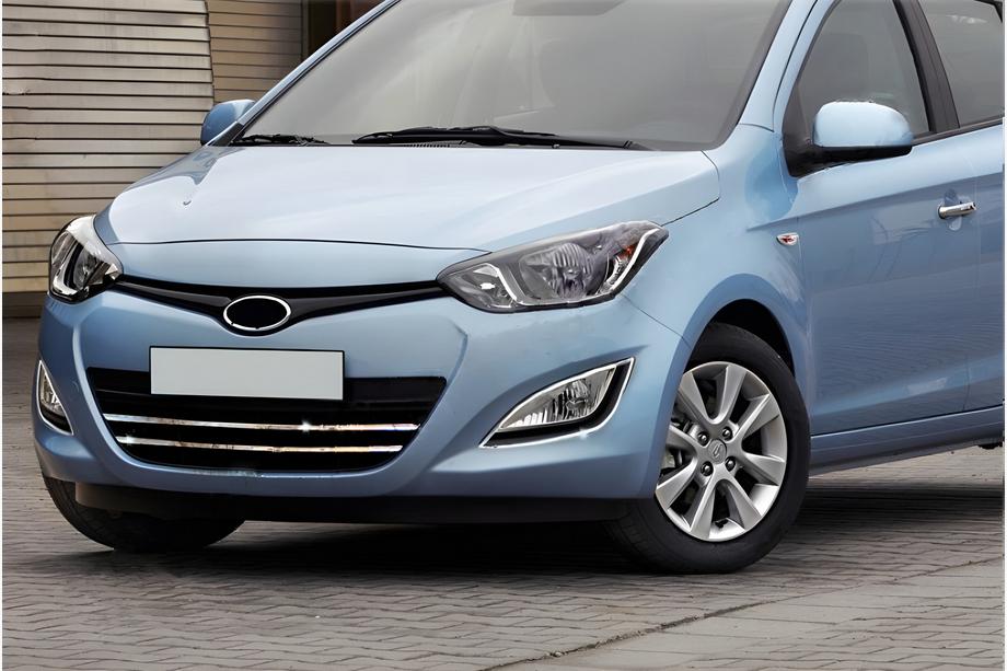 Hyundai I-20 2012–2014 Okrasni letvici za masko (2 kos, nerjaveče jeklo) Image